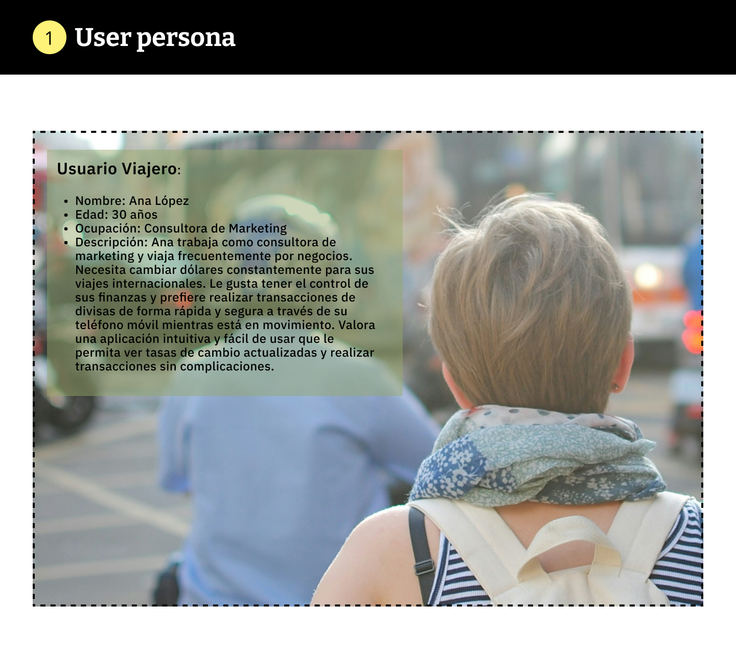 Example of a User Persona generated by AI